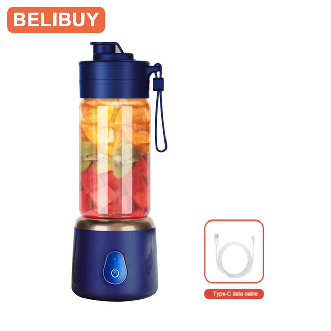 Portable Blender Electric Juicer 600ML Fruit Mixers 2000mAh USB Rechargeable