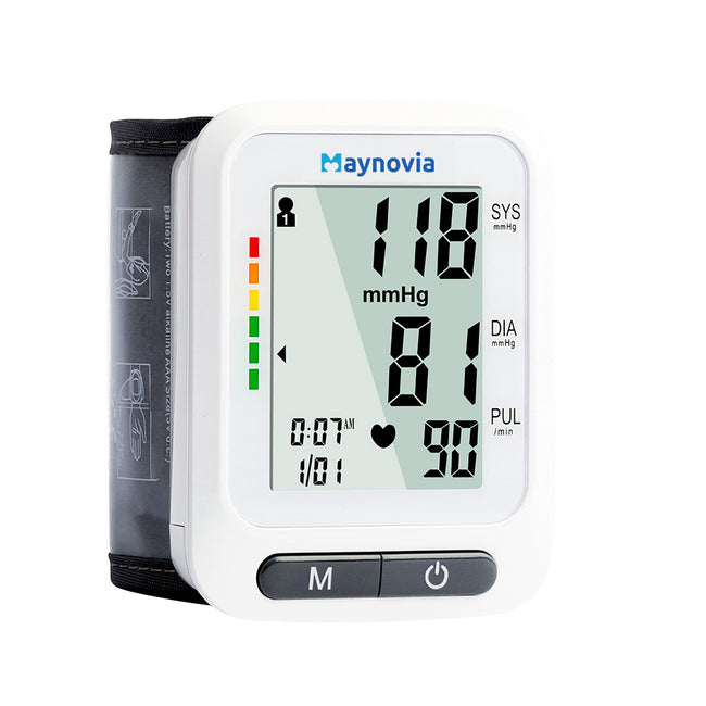 Sejoy Sphygmomanometer Digital Wrist Blood Pressure Monitor Heart Rate Pulse Meter