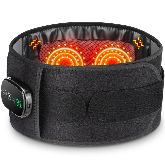 Electric Heating Waist Massager Support Belt Vibration Hot Compress Brace Belt 3 Gears Adjustment