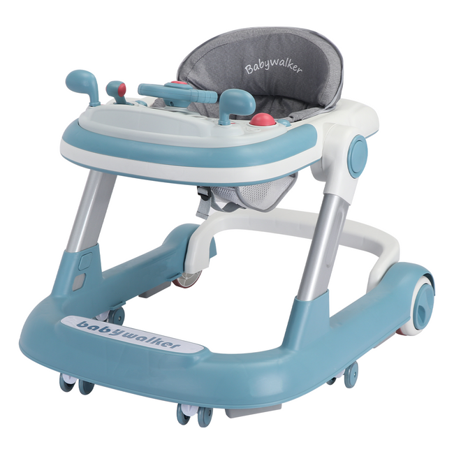 UBRAVOO Push Walker with Detachable Feeding and Music Trays, 2 In 1 Walker
