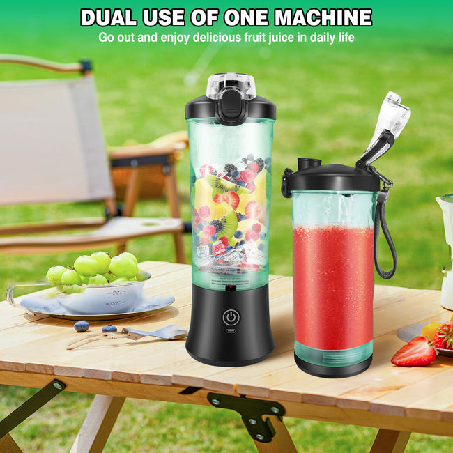 Professional 2in1 USB Rechargeable 600ML Portable Blender Electric Juicer Fruit Mixer