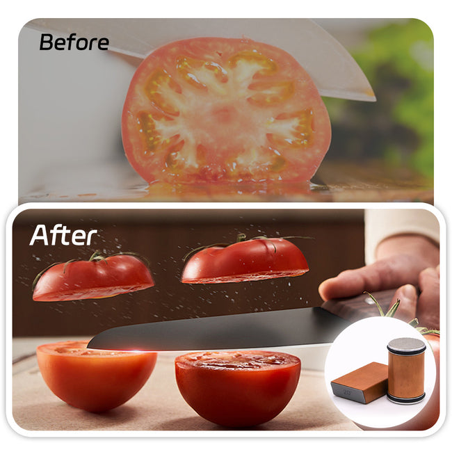 Rolling Knife Sharpener Tool with 15 & 20 Degree Magnetic Kitchen Knife Sharpener