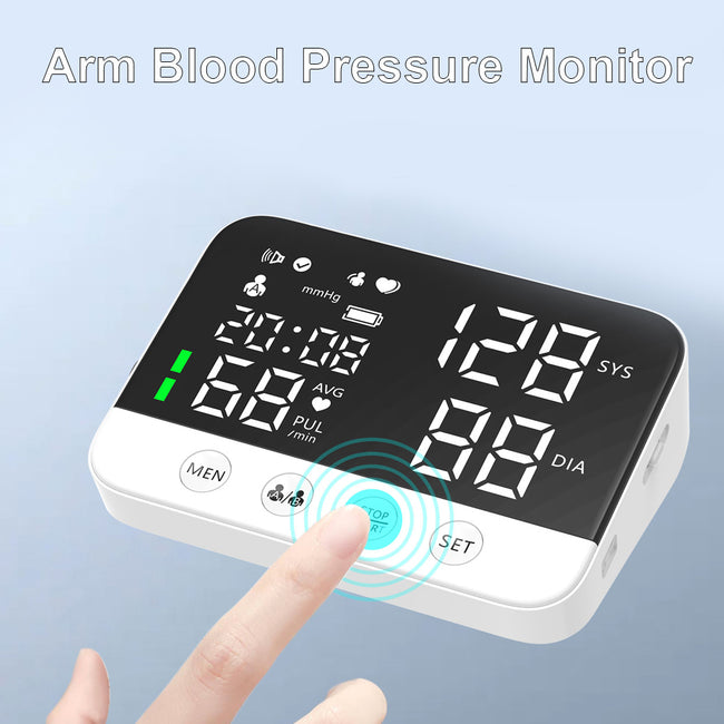 Blood Pressure Monitor Arm Cuff Tensiometer Tonometer Digital Voice Sphygmomanometer