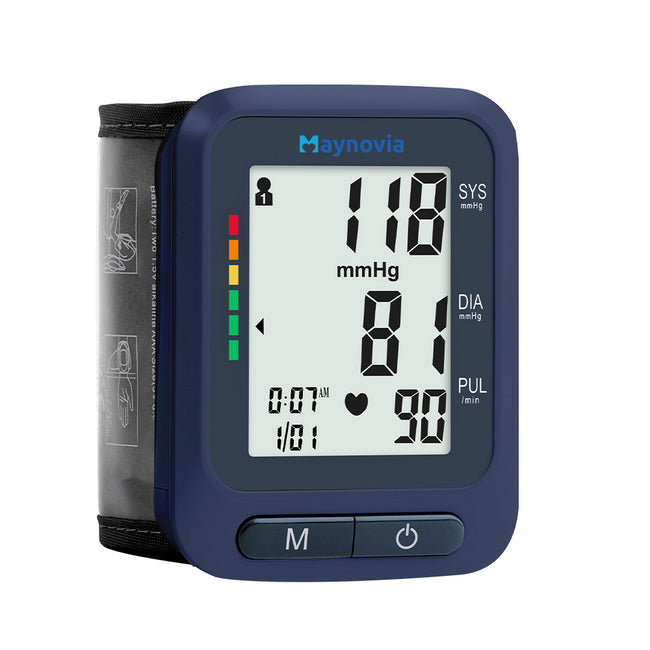 Sejoy Sphygmomanometer Digital Wrist Blood Pressure Monitor Heart Rate Pulse Meter