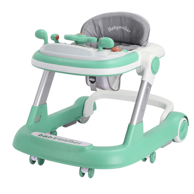 UBRAVOO Push Walker with Detachable Feeding and Music Trays, 2 In 1 Walker