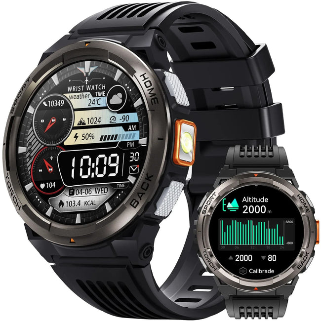 EIGIIS Smart Watch KE5 3ATM Waterproof Sports Watch With Compass And Altitude Barometer LED Flashlight