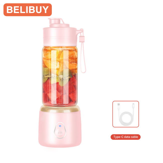 Portable Blender Electric Juicer 600ML Fruit Mixers 2000mAh USB Rechargeable