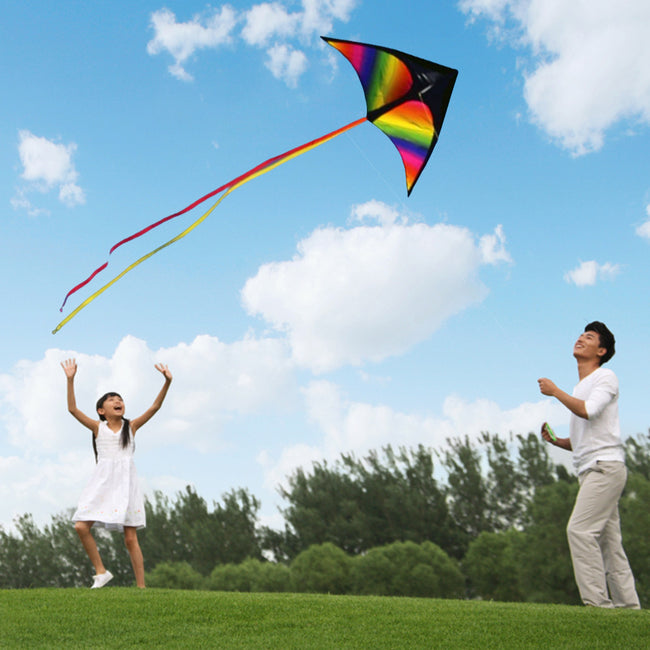 2x3m Tail Big Triangle Kite Easy To Fly Large Kite Toy with Wire Board Primary Stunt Kite