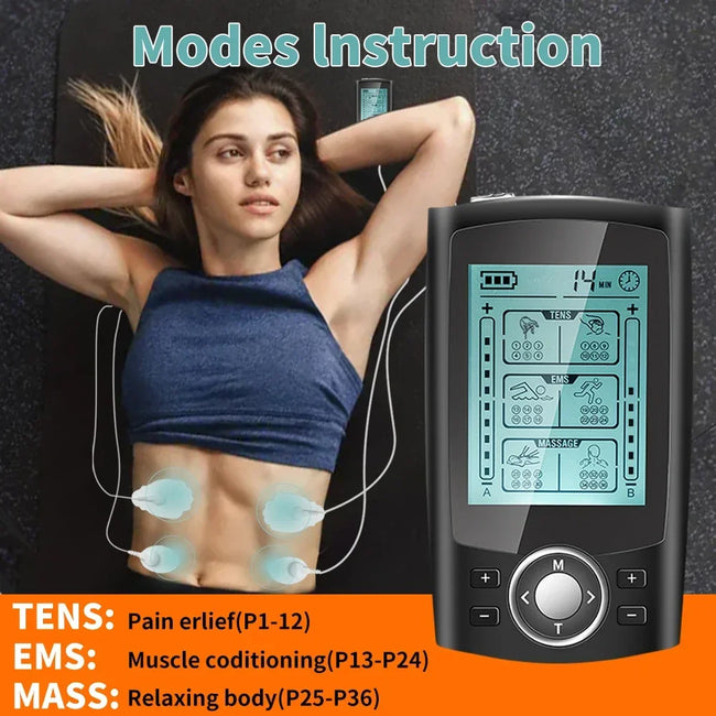 Massage EMS Muscle Stimulator 36-Mode Electric Acupuncture Body Massager Digital Therapy Slimming Machine Electrostimulator