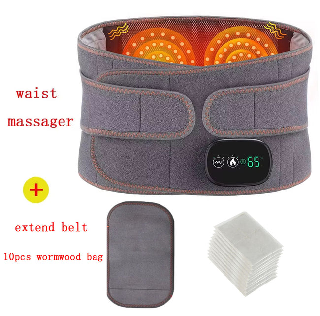 Electric Heating Waist Massager Support Belt Vibration Hot Compress Brace Belt 3 Gears Adjustment