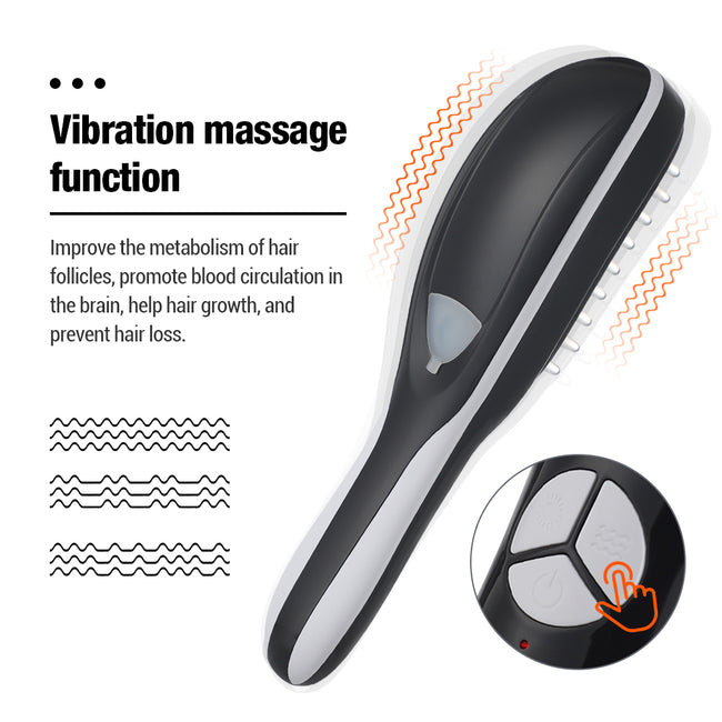 Sonic Vibration Scalp Massager Red Light Therapy Head Massage Comb Anti Hair Loss Anion Spray Hair Growth Brush Stress Relief