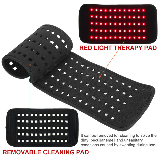 Infrared LED Red Light Heating Massage Belt Pad Lumbar Back Waist Massage For Back Knee Hands Feet Relief
