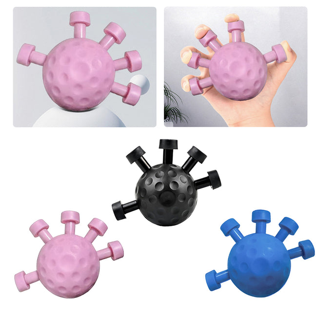 Finger Grip Strengthener Hand Grip Strengthener Ergonomic Silicone Finger Exerciser BLACK