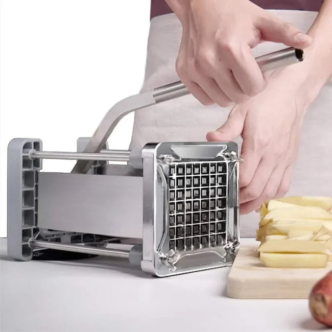 Free Delivery,French Fry Cutter, Professional Potato Cutter Stainless Steel with 1/2 Inch Blade Great for Carrot Cucumber Vegeta