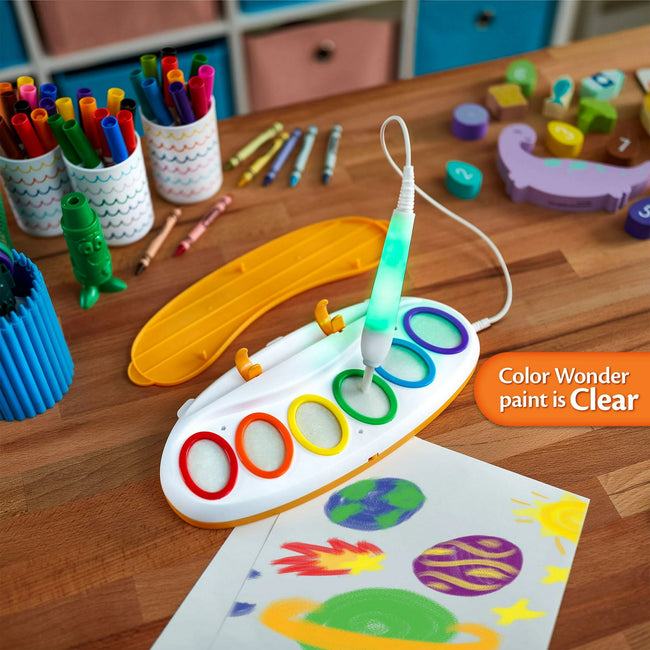 Crayola Color Wonder Magic Light Brush, Mess Free Kids Painting Set, Toddler Activities, Educational Toys