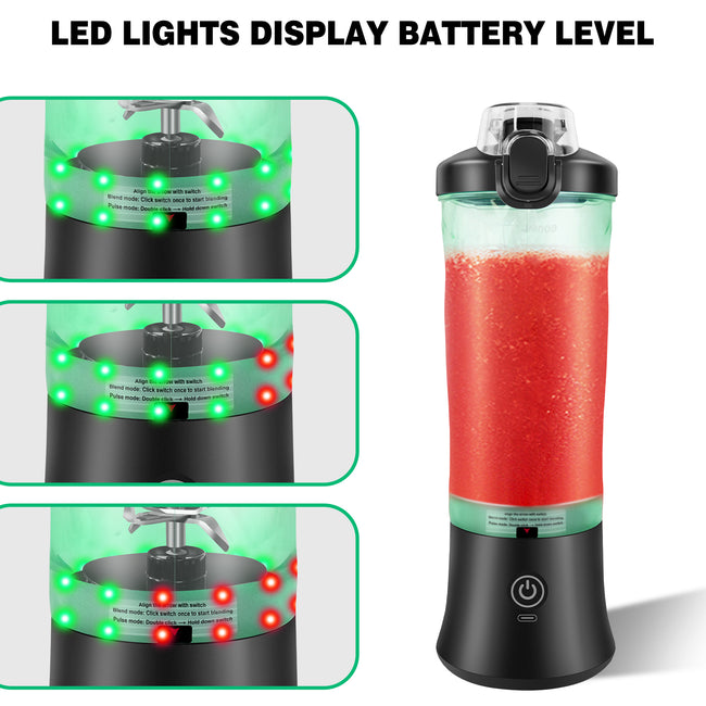 Professional 2in1 USB Rechargeable 600ML Portable Blender Electric Juicer Fruit Mixer