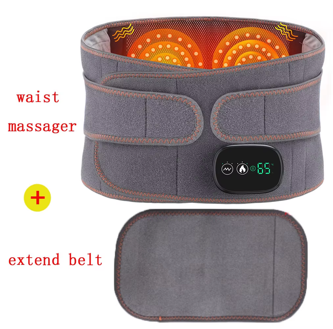 Electric Heating Waist Massager Support Belt Vibration Hot Compress Brace Belt 3 Gears Adjustment