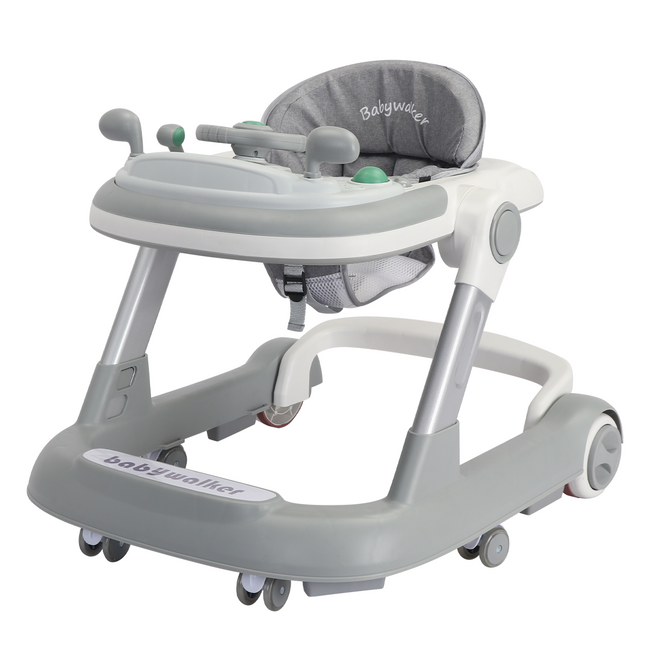 UBRAVOO Push Walker with Detachable Feeding and Music Trays, 2 In 1 Walker