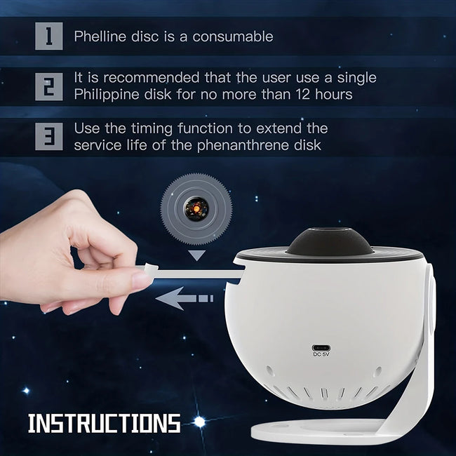 13 in 1 Galaxy Ultral Star Projector HD Image Area LED Night Light, 13 Film Discs,360° Rotate 1/2H Timer for Kids&Adults Bedroom