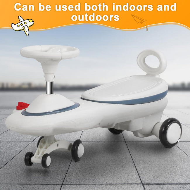 6.7V Electric Wiggle Car With Pedal And Music, 2 In 1 Swing Ride On Toy