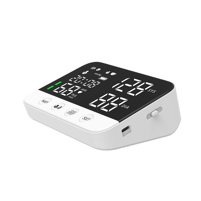 Blood Pressure Monitor Arm Cuff Tensiometer Tonometer Digital Voice Sphygmomanometer