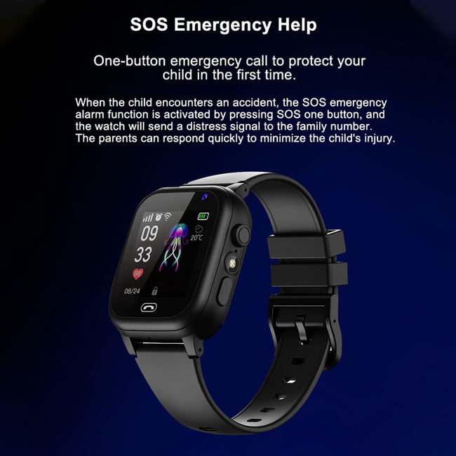 Kids Smartwatch Waterproof Watch Two-way Call Camera Voice & Video Chat SOS Alarm Clock