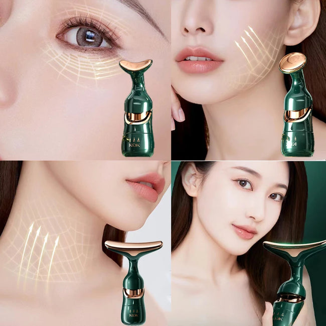 3 In 1 Facial Lifting Device Neck Eye Massage Face Slimmer EMS Beauty Skin Tightening Anti Aging Facial Massager Beauty Device