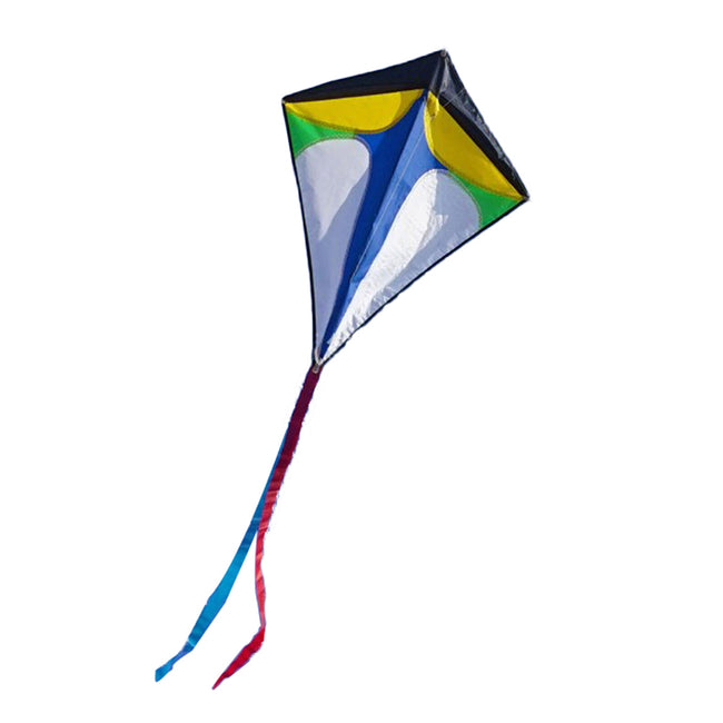 Single Line Kite with Long Tail Diamond Shaped Kite Easy To Fly
