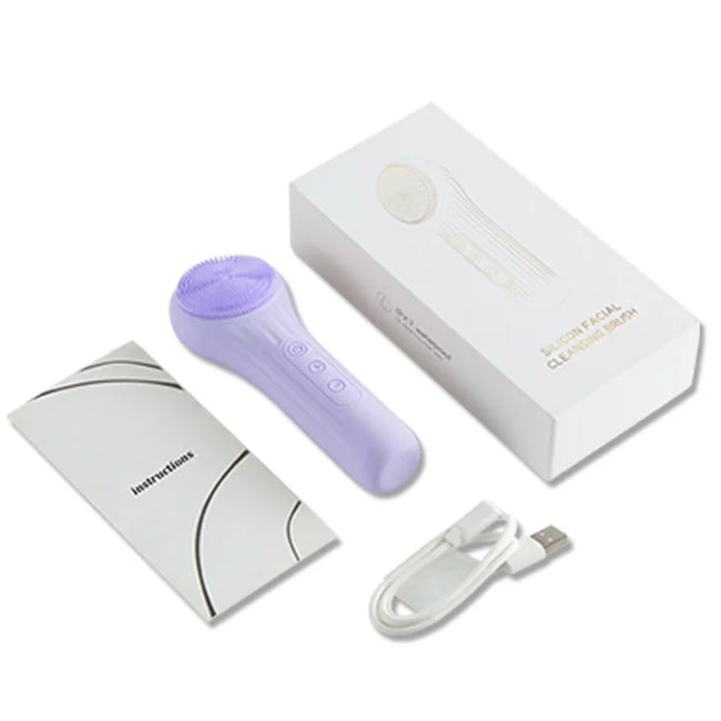Sonic Waterproof Facial Cleansing Brush for Men & Women Rechargeable Electric Face Scrubber Cleanser Brush