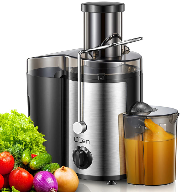 Juicer Machine, 500W Centrifugal Juicer Extractor with Wide Mouth 3” Feed Chute for Fruit Vegetable, Easy to Clean