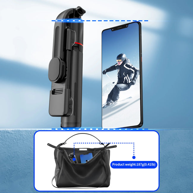 L13D 1160Mm Front Rear Fill Light Bluetooth Tripod Selfie Stick Tripe Stabilizer Remote Shutter for Android IOS Cellphone