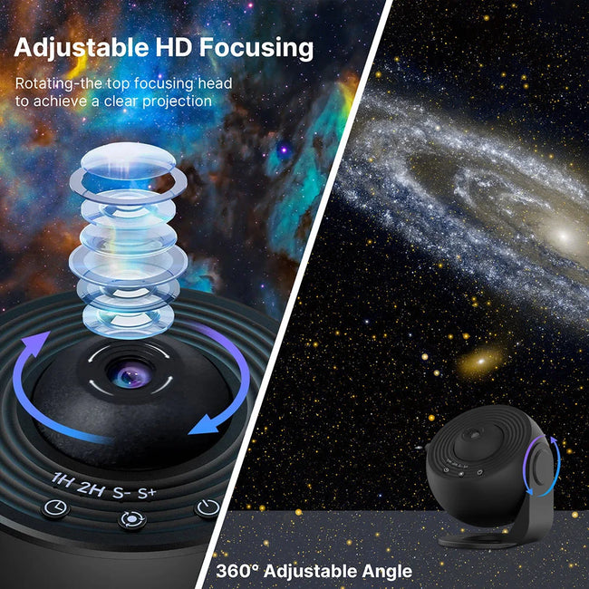 13 in 1 Galaxy Ultral Star Projector HD Image Area LED Night Light, 13 Film Discs,360° Rotate 1/2H Timer for Kids&Adults Bedroom