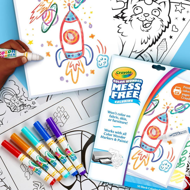Crayola Color Wonder Magic Light Brush, Mess Free Kids Painting Set, Toddler Activities, Educational Toys
