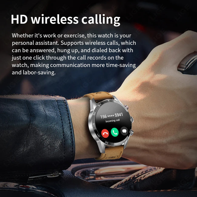 LIGE New Rugged Military GPS Smart Watch Men AMOLED HD Screen Heart Rate Bluetooth Call Waterproof Outdoor Men Smartwatch 2025