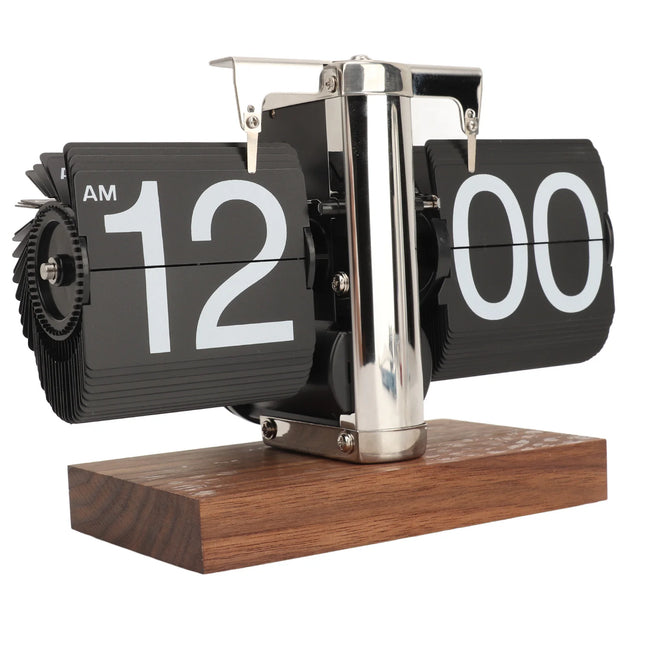 Digital down Clock Mechanical Aesthetic Easy to Read Rotating Knob Retro Clock Automatic for Office