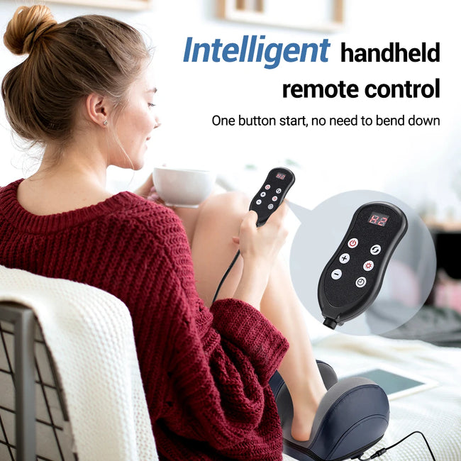 Electric Heating Foot Massager Remote Control Household Foot Massager Hot Compress Deep Relieve Fatigue Relaxation Muscle