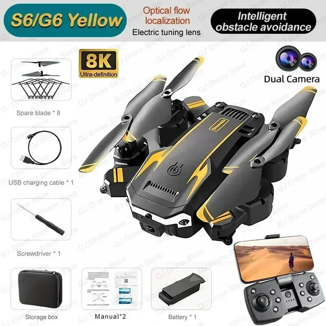 S6/G6 GPS Drone 4K Professional HD Camera Foldable Quadcopter RC Helicopter FPV WIFI Obstacle Avoidance C0 Dron Toys