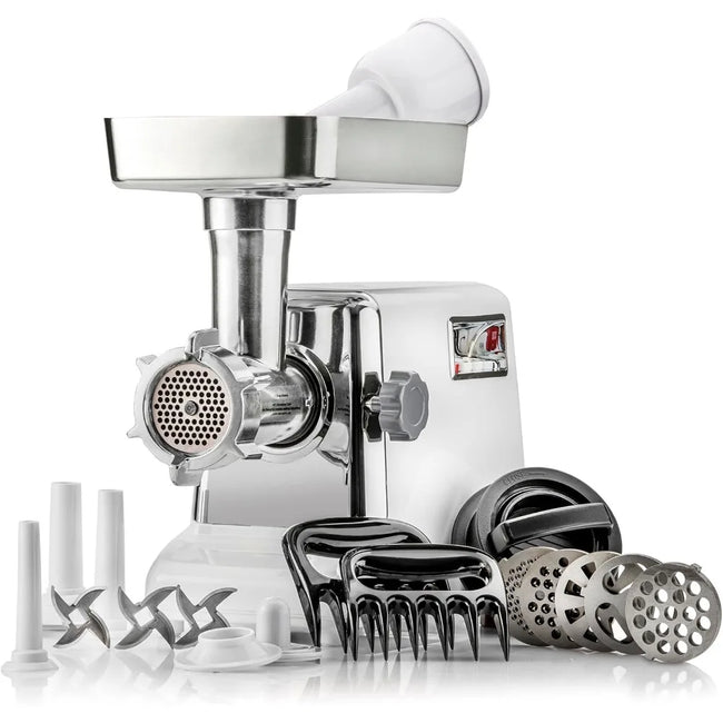 Turboforce 3000 Series 5-In-1 Electric Meat Grinder 3000W Max 3-Speed Size #12 5 Grinding Plates