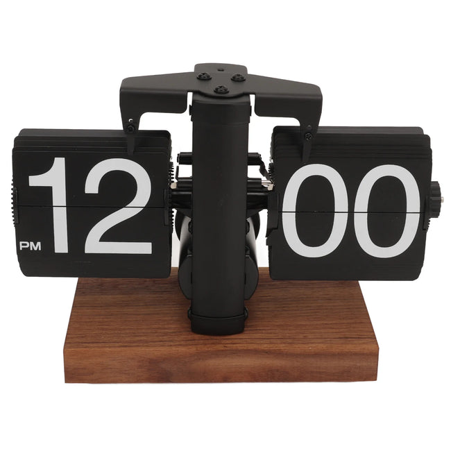 Digital down Clock Mechanical Aesthetic Easy to Read Rotating Knob Retro Clock Automatic for Office