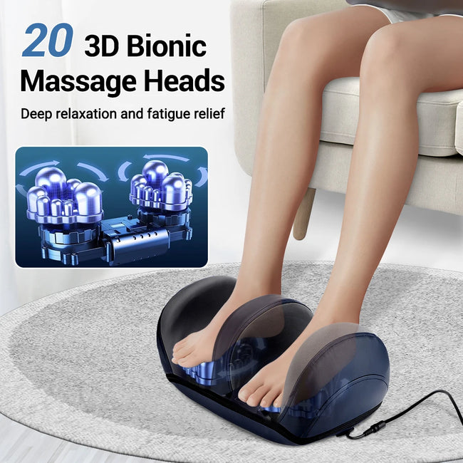 Electric Heating Foot Massager Remote Control Household Foot Massager Hot Compress Deep Relieve Fatigue Relaxation Muscle