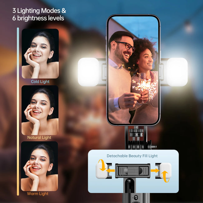 C13 C13D Long Handle Detachable Wireless Bluetooth Stable Tripod Selfie Stick Holder Monopod Stand for Cell Phone