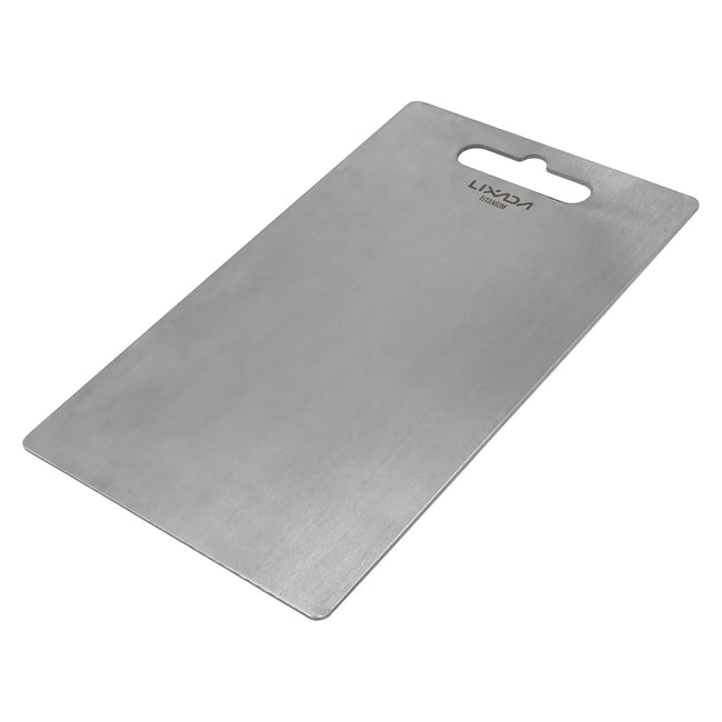 Household Kitchen Fruit Cutting Chopping Board Pure Titanium Cutting Board for Kitchen Outdoor Cooking While Camping Hiking