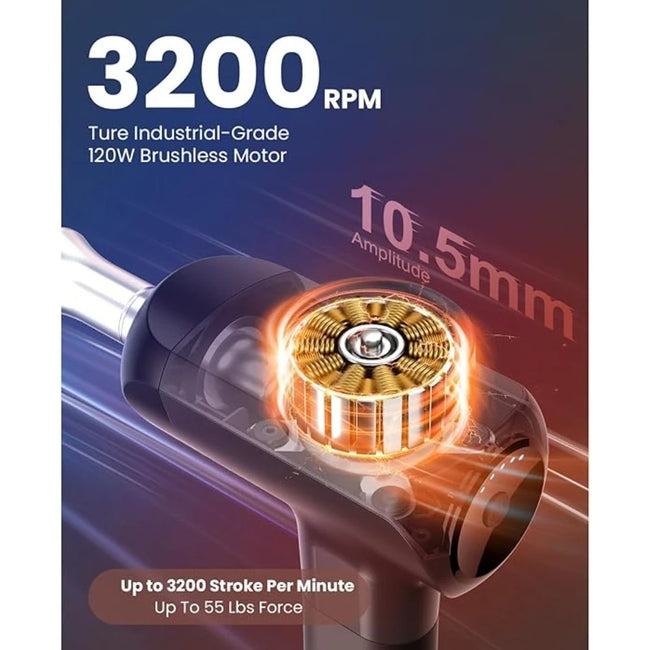 NEW - X6 Pro Max Massage Gun with Heat-Cold and Metal Head Therapy, FSA/HSA Eligible, Percussion Deep Tissue Massager Gun