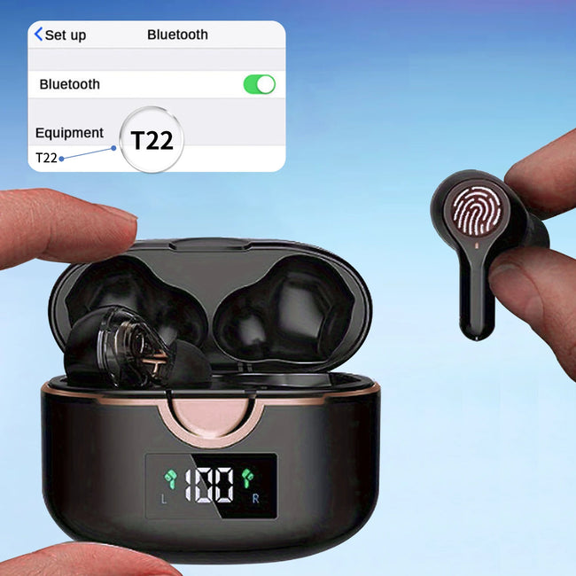 T22 TWS Wireless Bluetooth 5.0 Headset Intelligent Noise Cancellation Hd Call High Life Hifi Transparent Sound Quality for Apple