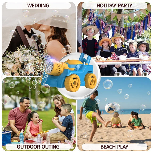 Kids Toys Tank Trolley Bubble Gun Machine Automatically Electric Soap Bubbles Car Outdoor Games Children Toys for Girls Gift