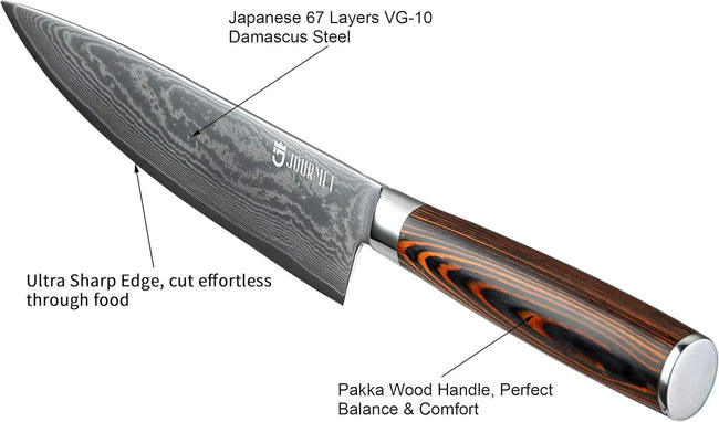 8 Inch High Quality Vg10 67 Layers Damascus Chef Knife Pakka Wood Handle Damascus Chef Knife