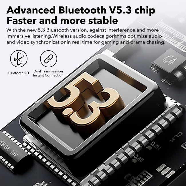 S47 True Wireless Bluetooth V5.3 Earphones with 35H Playback TWS Waterproof Earbuds for Iphone Huawei Xiaomi All Smartphone