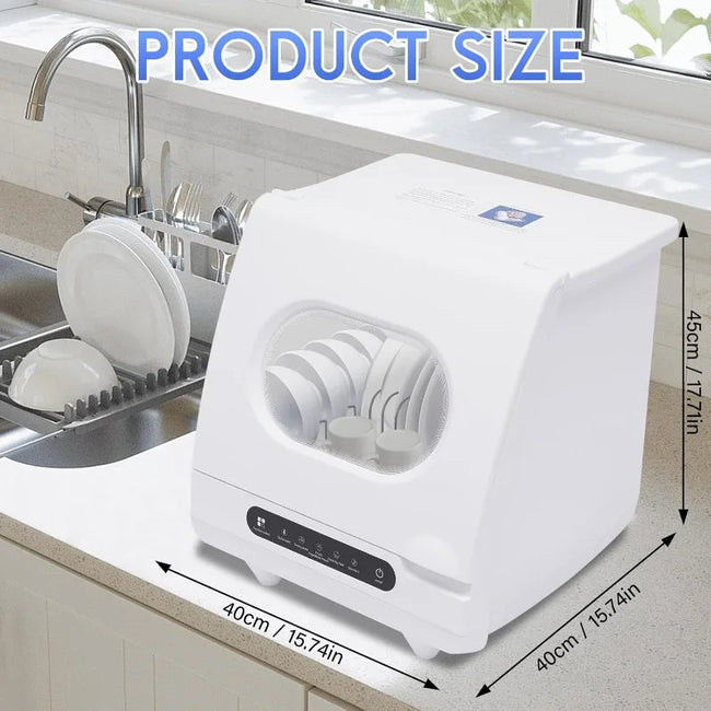 Countertop Dishwasher Portable Dishwasher with 5Lbuilt in Water Tank Mini Dish Washer with 5 Washing Programs and 360°Dual Spray