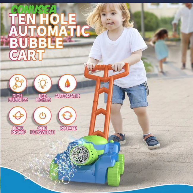 Kids Toys Tank Trolley Bubble Gun Machine Automatically Electric Soap Bubbles Car Outdoor Games Children Toys for Girls Gift