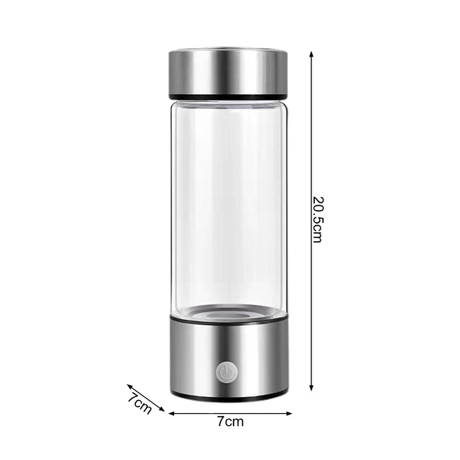 420ML Hydrogen Rich Water Bottle SPE PEM Technology Portable USB Rechargeable Hydrogen Water Generator Glass Drinking Cup Gift